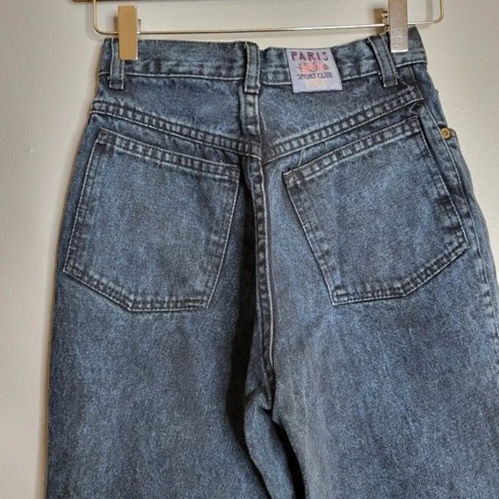 Vintage Paris Sport High Rise Jeans 00 Blue Acid‎ Wash90s Tapered Leg
